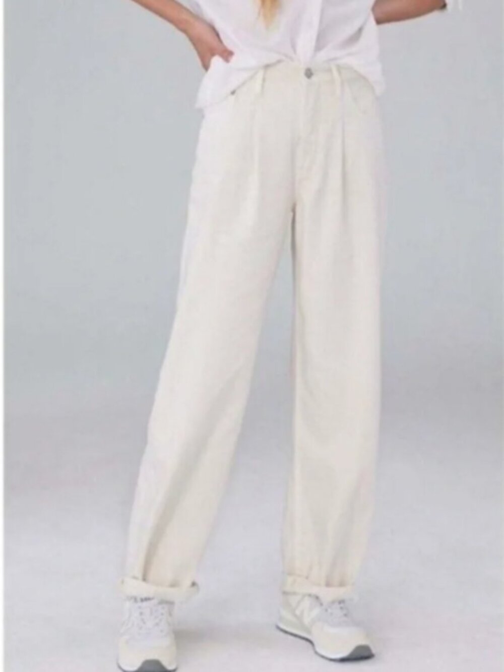 Anthropologie Pilcro & the Letterpress The Breaker Tapered Jeans High Rise White
